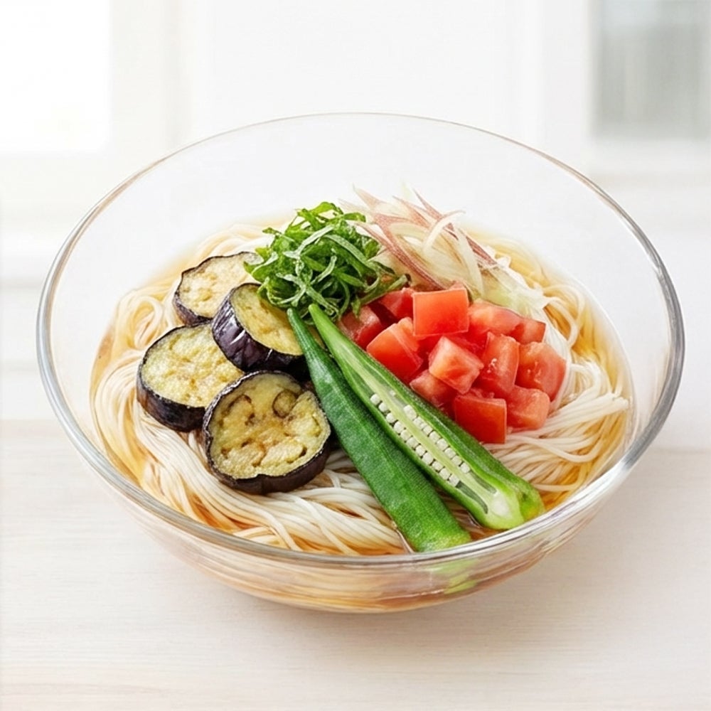 野菜たっぷりぶっかけそうめん