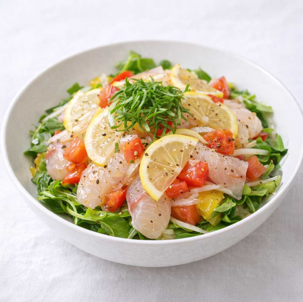 鯛のレモンマリネ