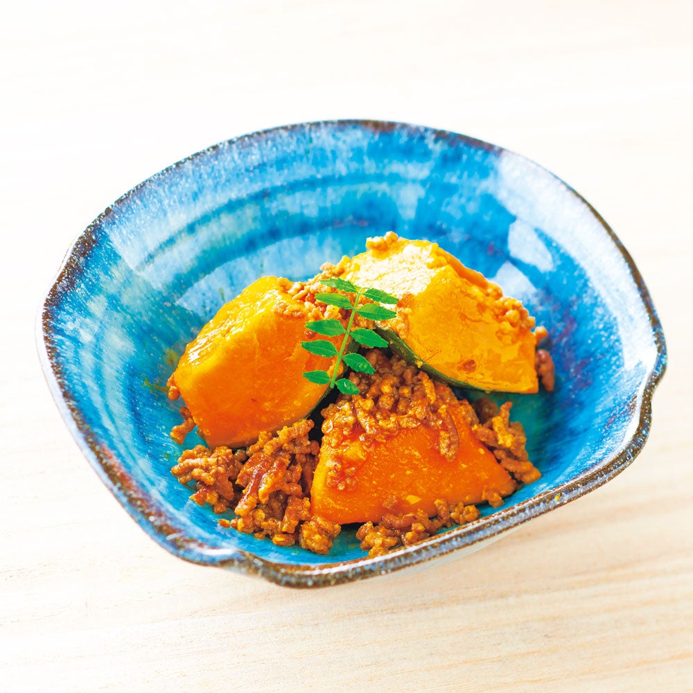 Stewed ground meat and pumpkin with honey
