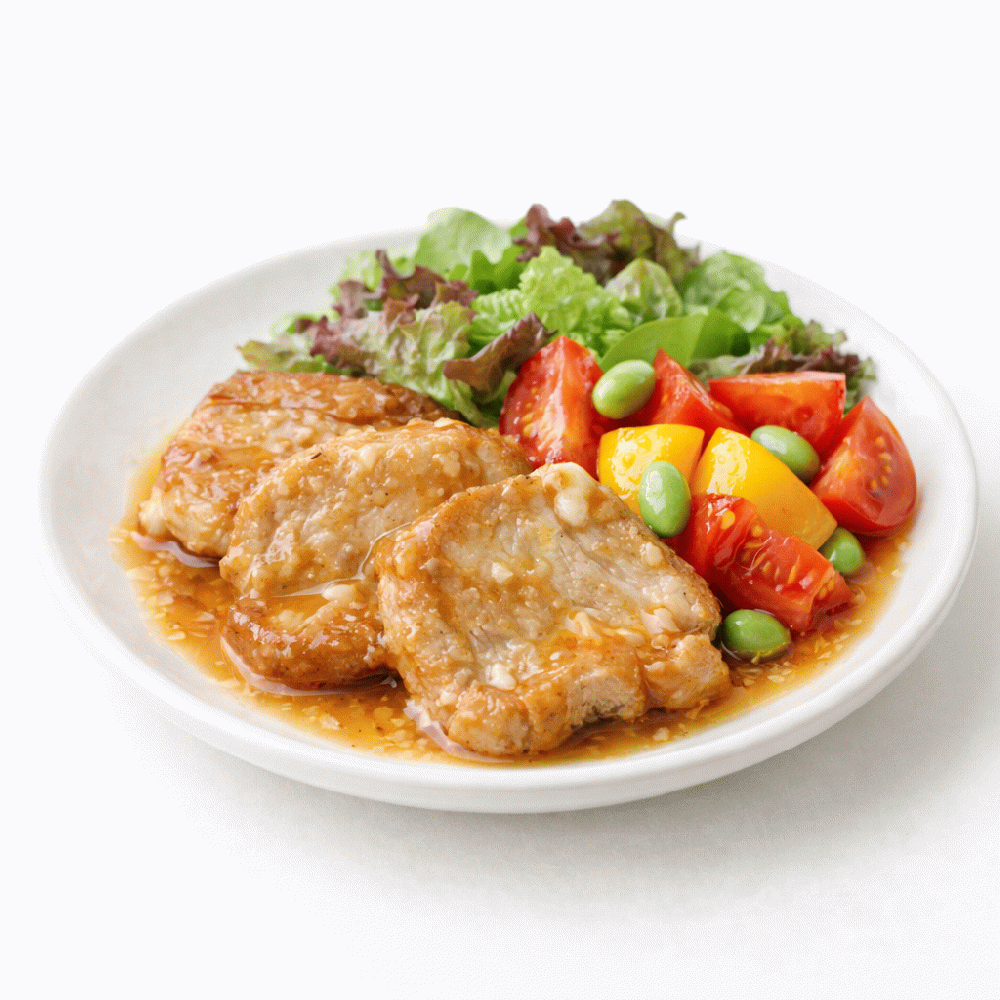 りんご酢のたれが絶品!さっぱり豚肉の夏野菜添え