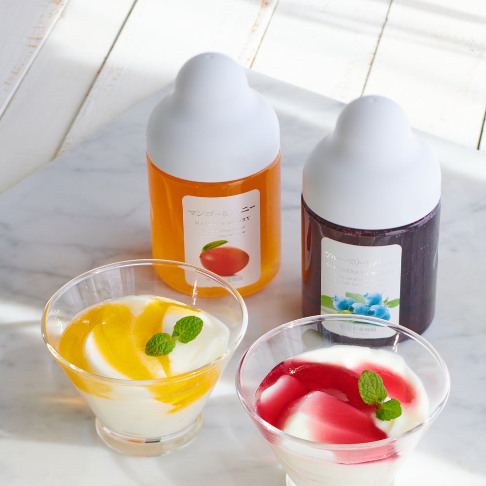 果汁蜜5本ギフト(ゆず蜜、ブルーベリー、アセロラ、マンゴー、巨峰) AMG5P