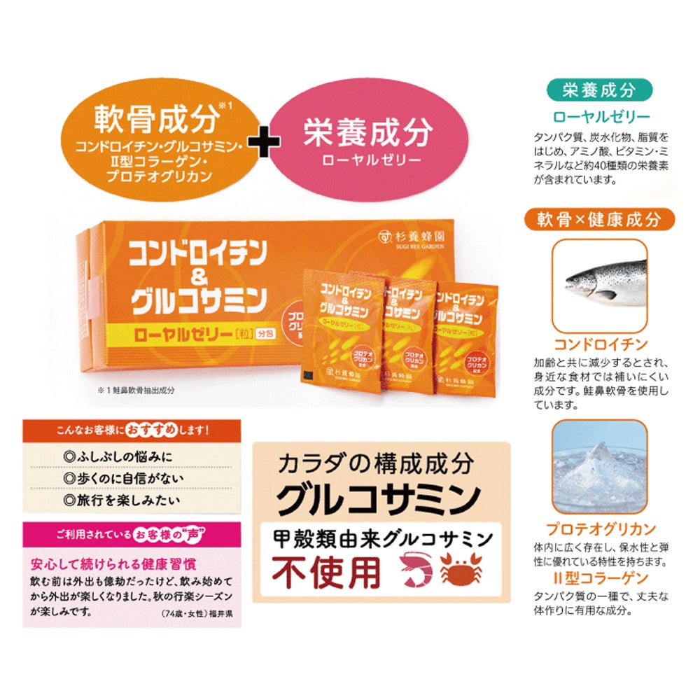 コンドロイチン&グルコサミン・ローヤルゼリー(31包/124粒) 2箱セット(2ヵ月分)