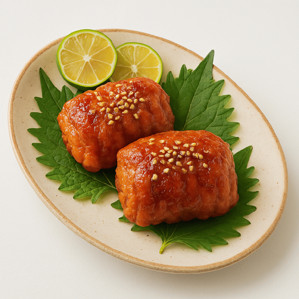 しそチーズ入りはちみつ肉巻きおにぎり