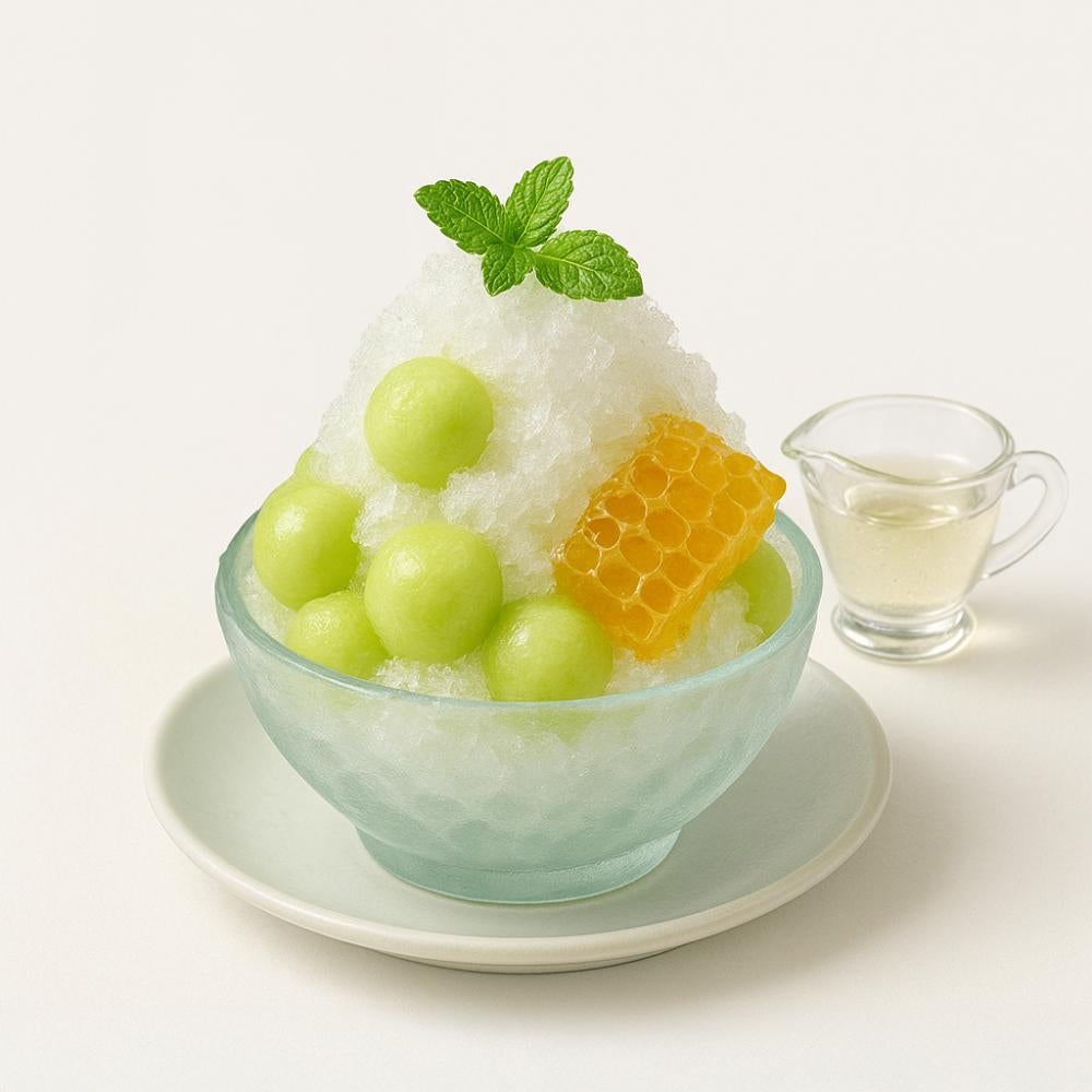 ゆず蜜かけメロンかき氷