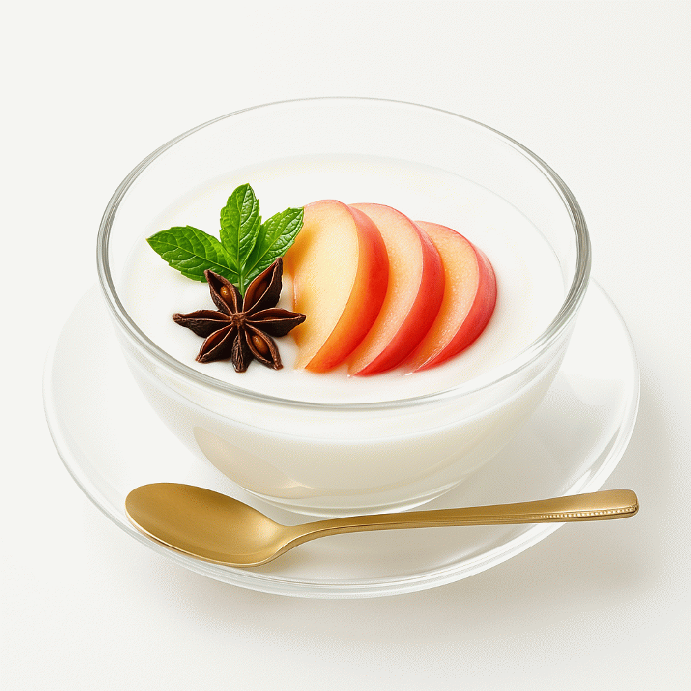 リンゴの蜂蜜煮のせヨーグルト