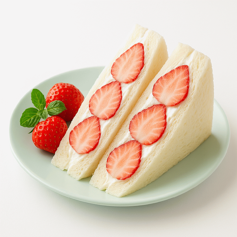 果汁入りはちみつイチゴのフルーツサンド
