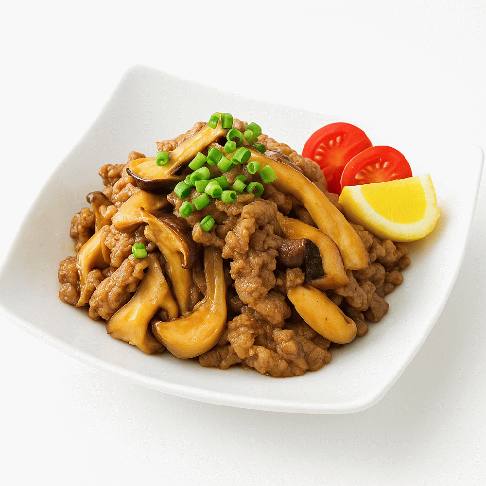 牛肉とキノコのハニー醤油炒め
