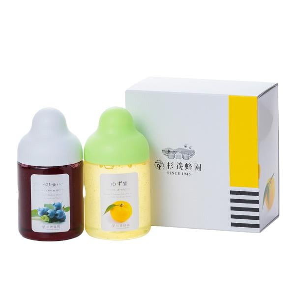 果汁蜜300g×2本ギフト(ゆず蜜、ブルーベリー)