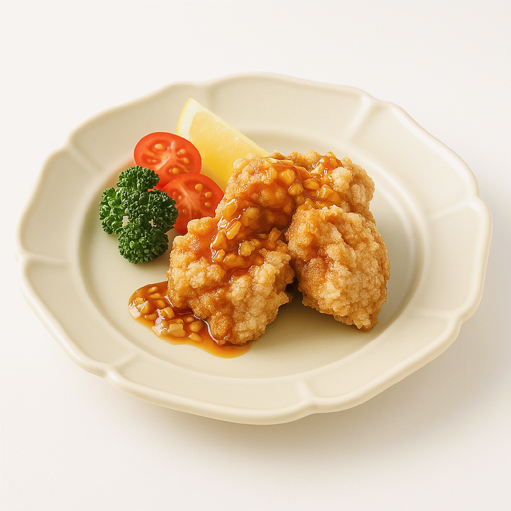 鶏の唐揚げピリ辛マヌカ蜜ソース