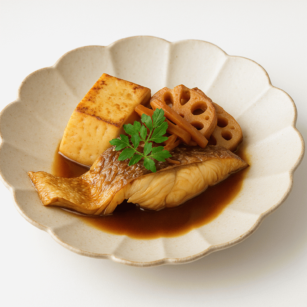 鯛と春ゴボウのしょうが煮