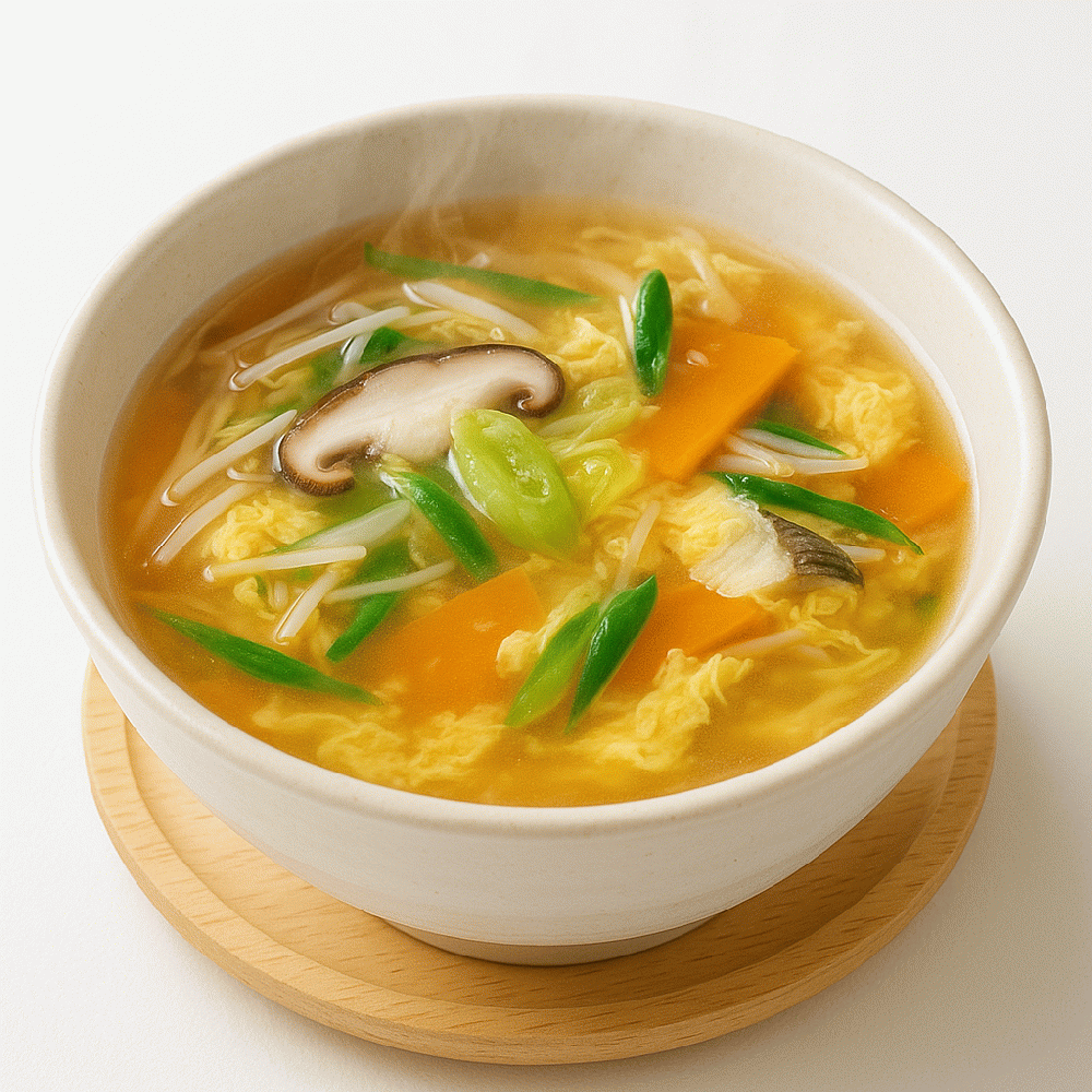 はちみつ酢で栄養満点! 野菜たっぷりかき玉スープ