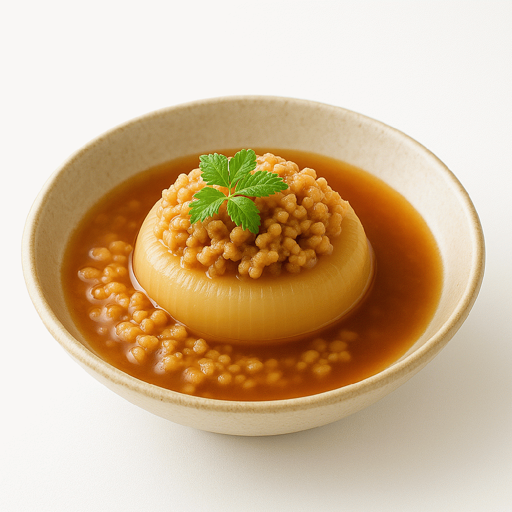 ふろふき大根のはちみつ鶏そぼろあんかけ