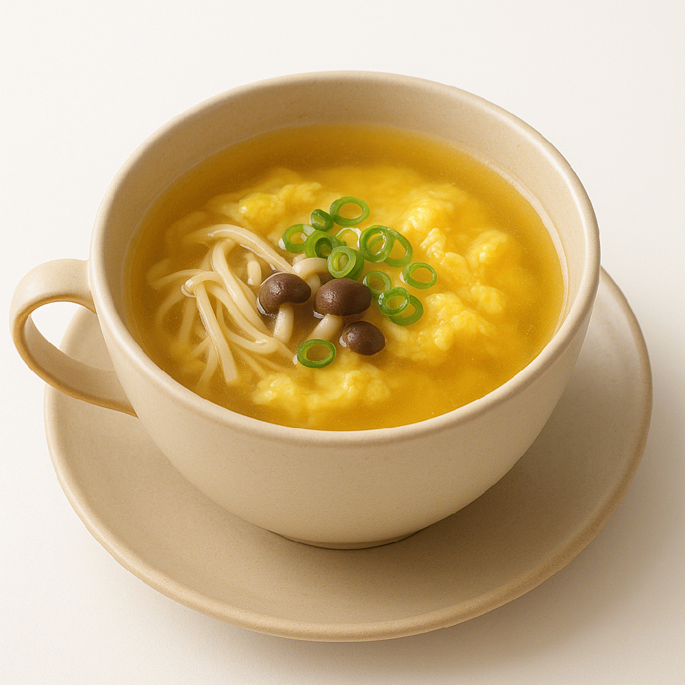 卵ときのこのしょうがスープ