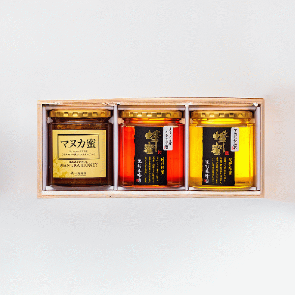 純粋蜂蜜3本ギフトセット (マヌカ蜜&オレンジ蜜&アカシア蜜) WMOA500