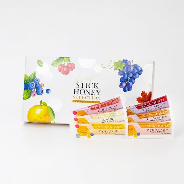 6-Flavor Stick Honey (15g × 12 sticks)