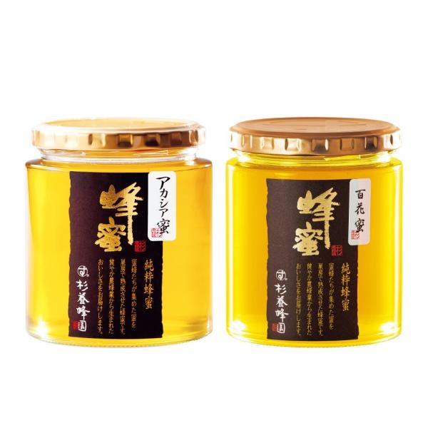 Made in Japan Honey Taste-test Set, Acacia Honey & Wild Flower Honey (500g/bottle)