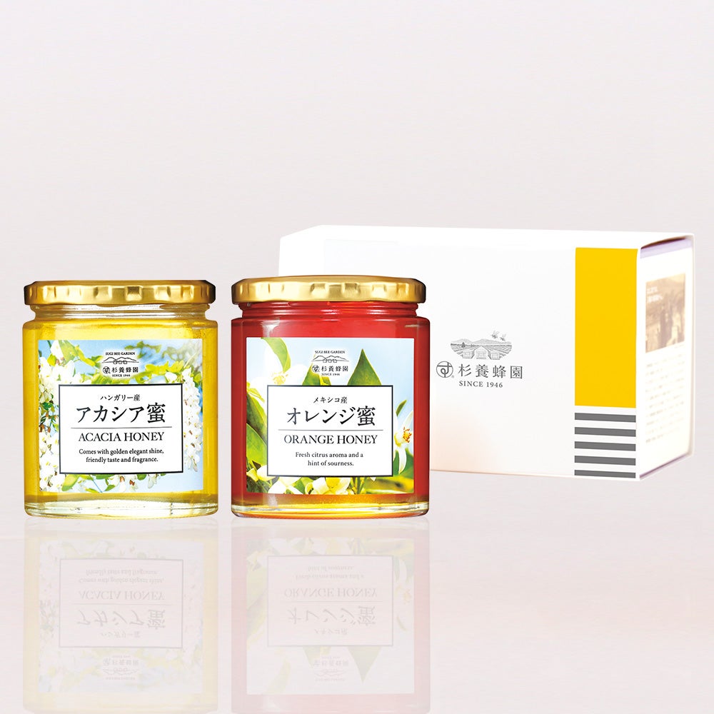 Pure honey 2-bottle gift set (Acacia Honey 500g / Orange Honey 500g)