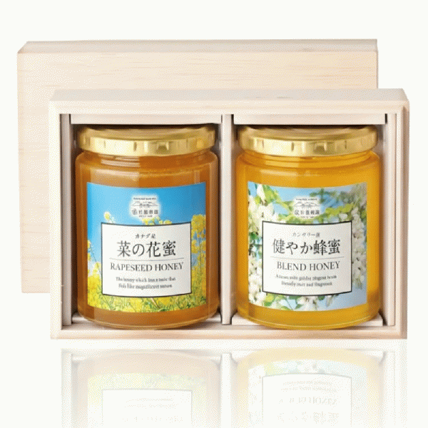 純粋蜂蜜2瓶ギフト (菜の花蜜/健やか蜂蜜) K2H500