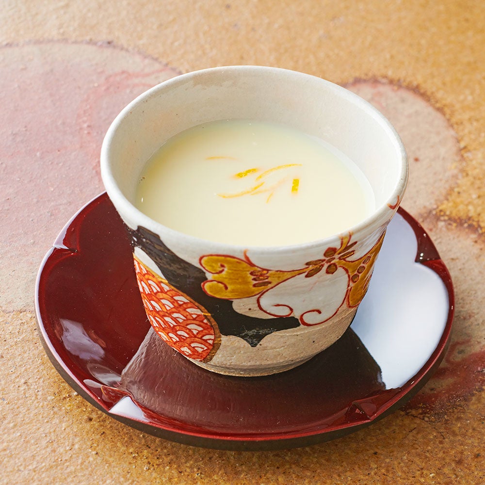 Amazake with yuzu honey and soy milk