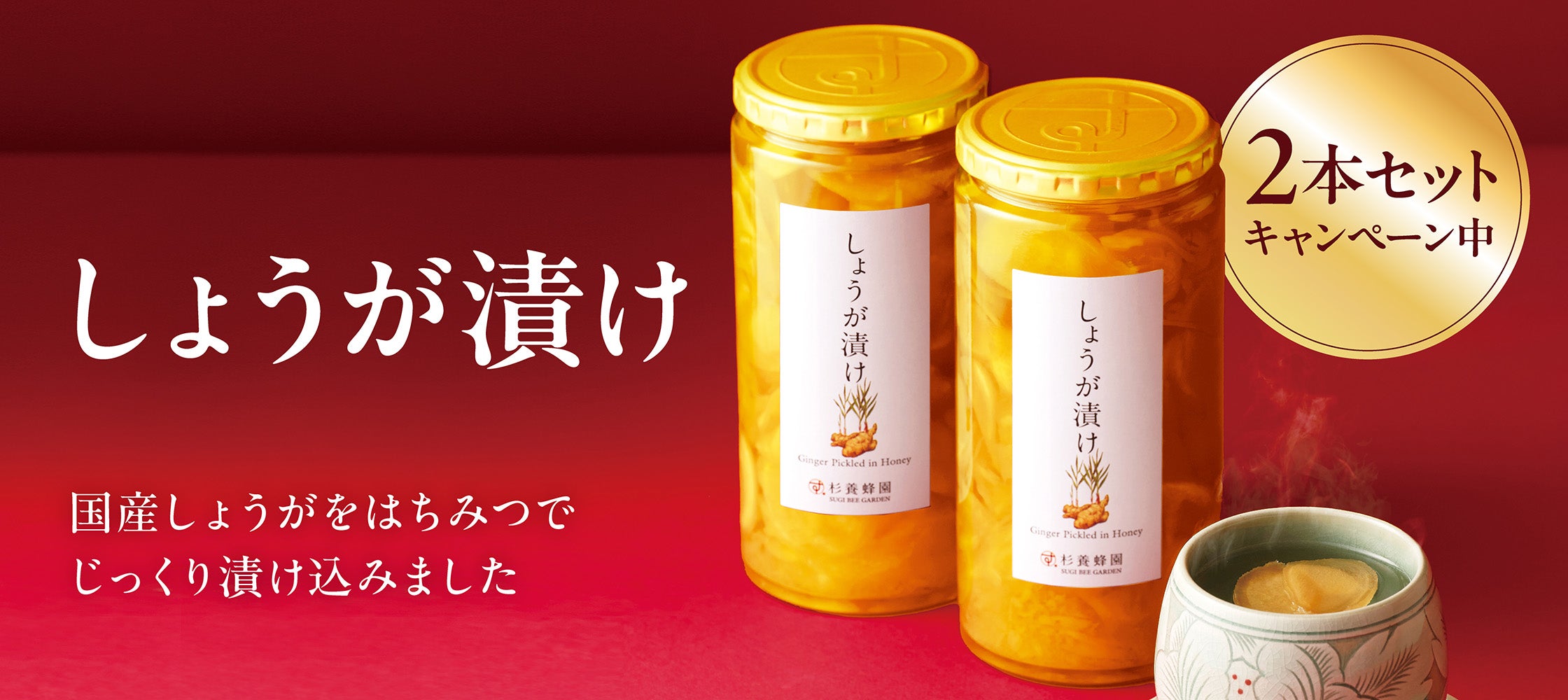 しょうが漬け ぽかぽか 2本セット	