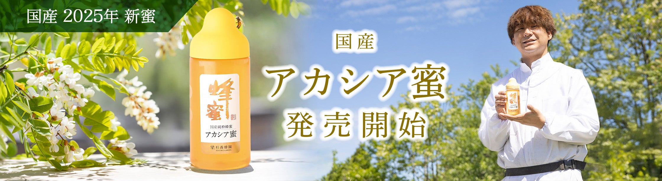 2025年今年の杉養蜂園の新しくとれた新蜜！国産アカシア蜜の登場！！